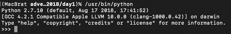 Python on the mac, ignore the /usr/bin bit